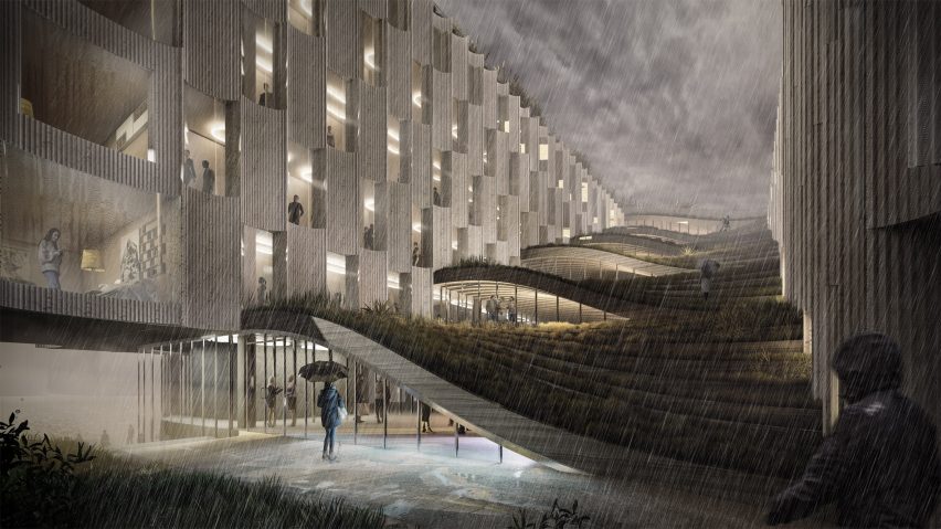 Exterior of Masterplan Esbjerg Strand by BIG
