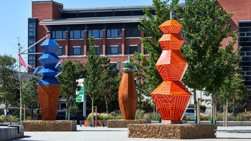 Merseyside Totemy sculptures by Alicja Biala