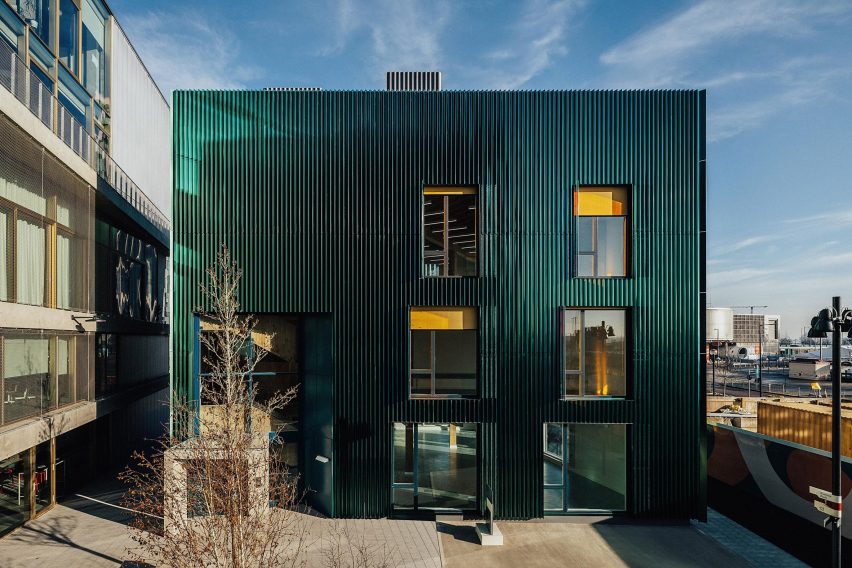 Exterior of D2 building by Mole Architects at London's Design District