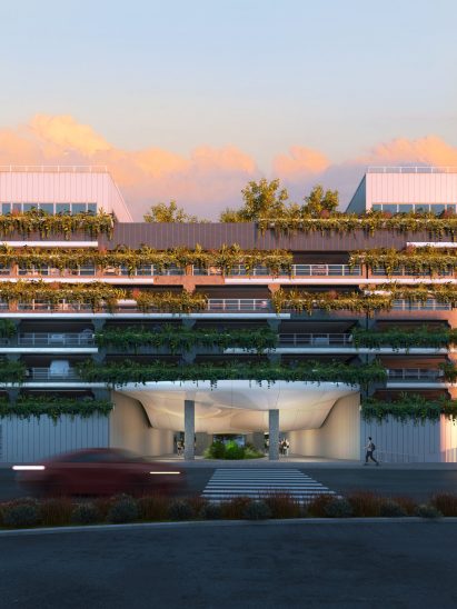 Facade of the MoLo complex near Milan