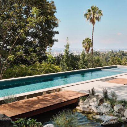 Swimming pool at Moore House in the US