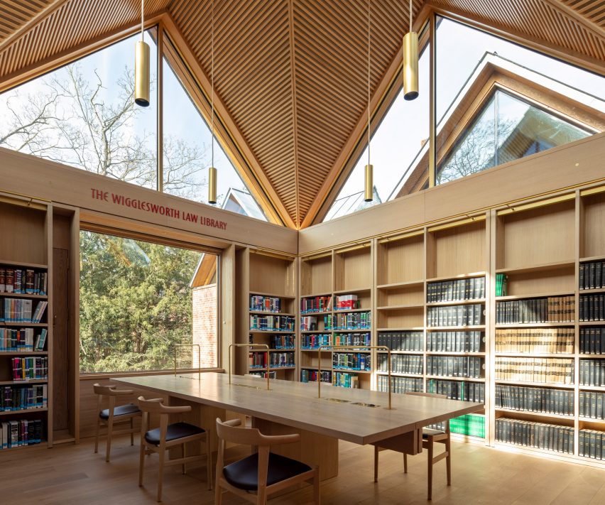Interior of New Library, Magdalene College by Niall McLaughlin Architects