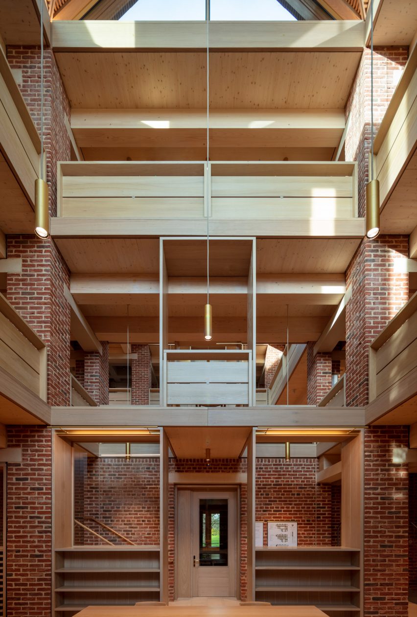 Interior of New Library, Magdalene College by Niall McLaughlin Architects