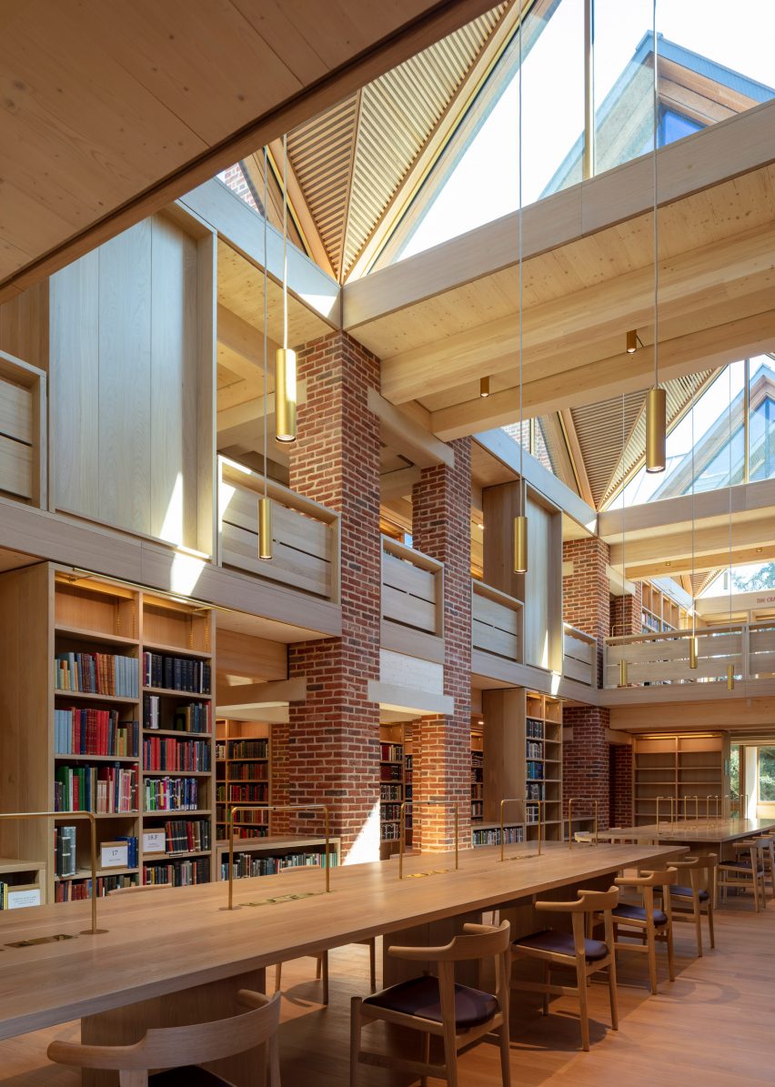 Interior of New Library, Magdalene College by Niall McLaughlin Architects