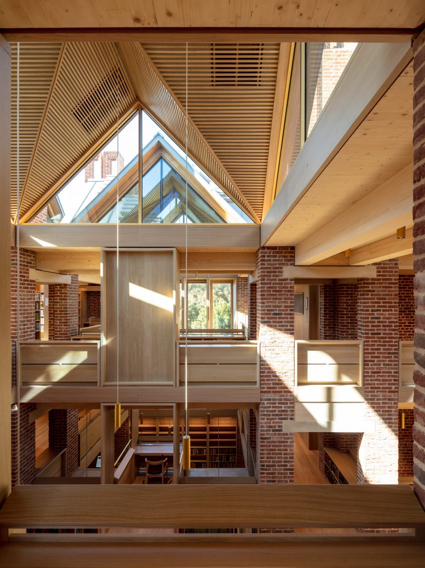 Interior of New Library, Magdalene College by Niall McLaughlin Architects