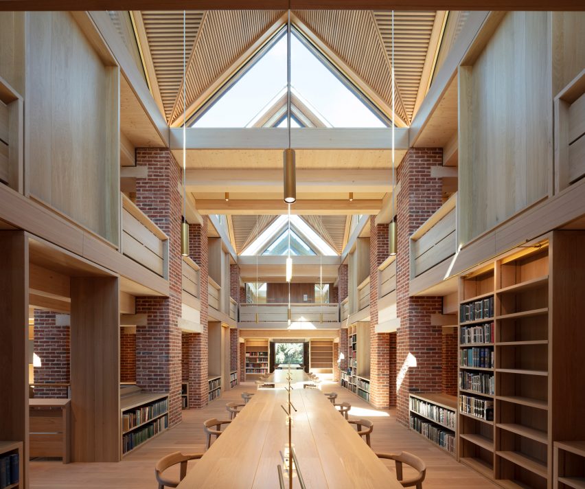 Interior of New Library, Magdalene College by Niall McLaughlin Architects