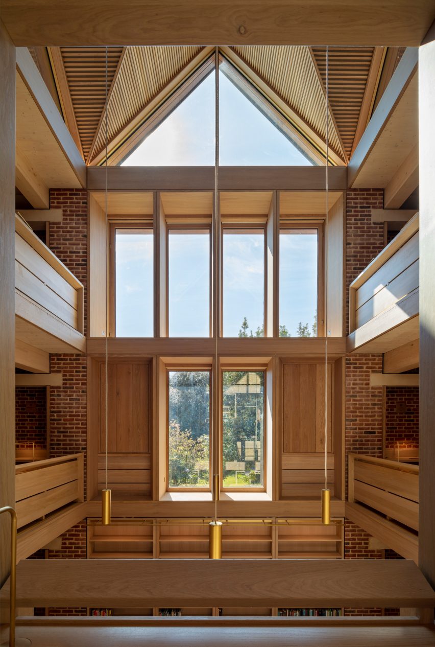 Interior of New Library, Magdalene College by Niall McLaughlin Architects
