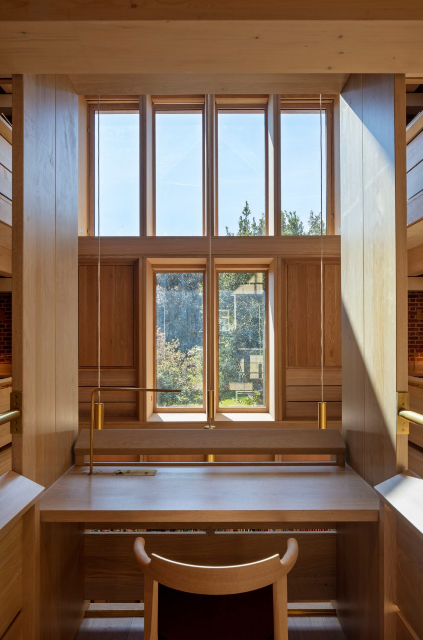 Interior of New Library, Magdalene College by Niall McLaughlin Architects