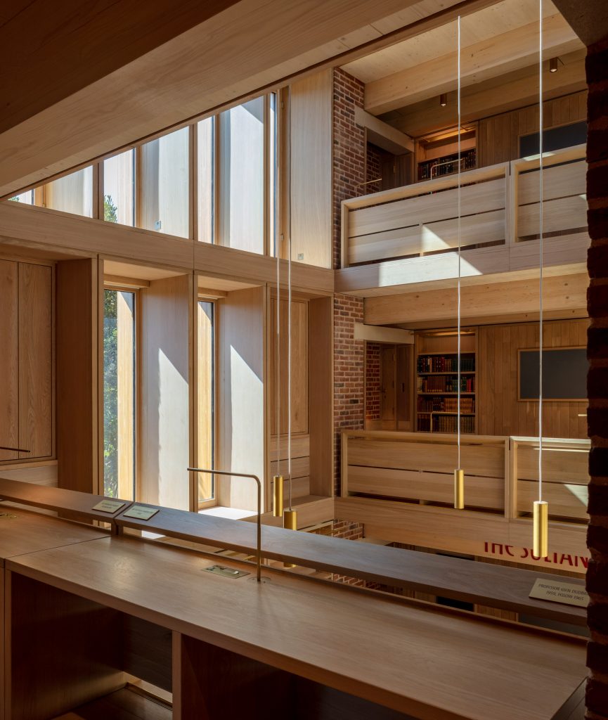 Interior of New Library, Magdalene College by Niall McLaughlin Architects