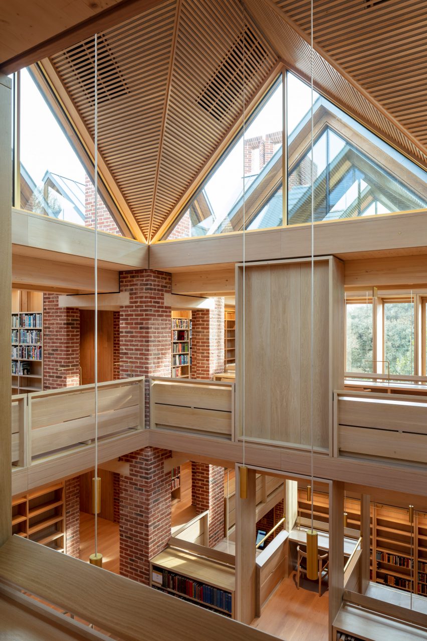 Interior of New Library, Magdalene College by Niall McLaughlin Architects