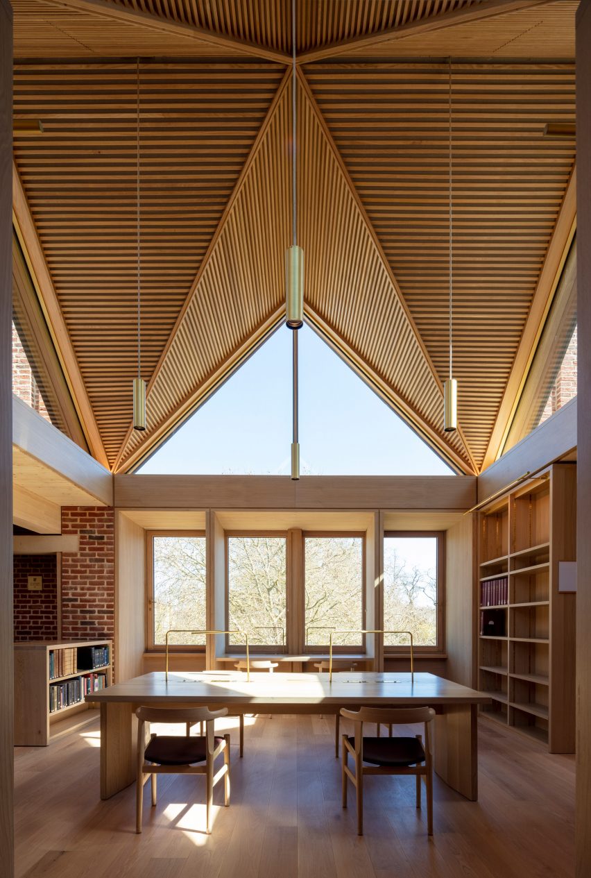 Interior of New Library, Magdalene College by Niall McLaughlin Architects