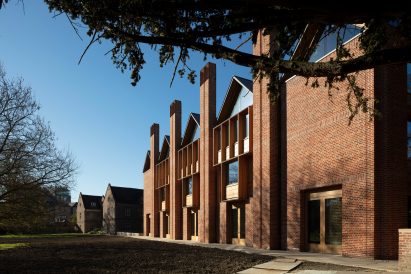 Brick facade of library at Magdalene College