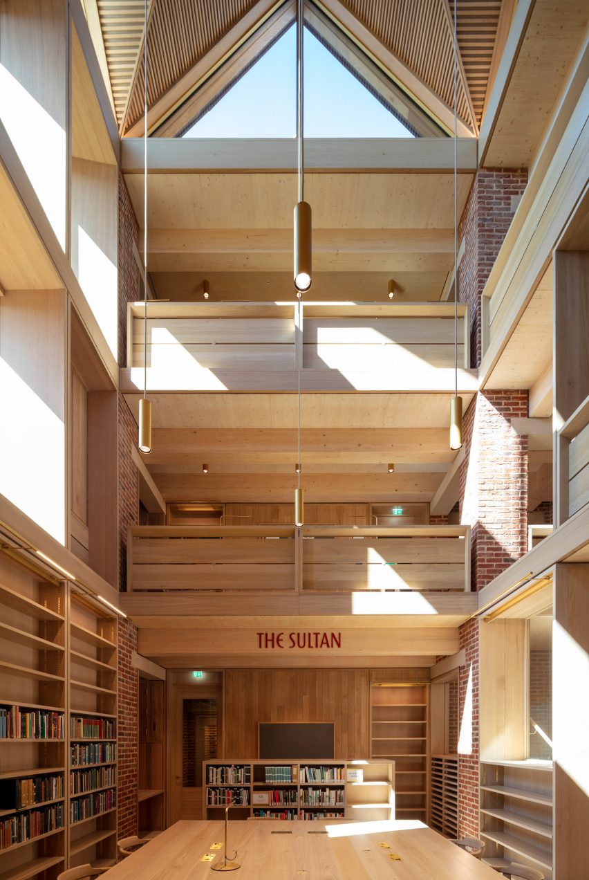 Interior of New Library, Magdalene College by Niall McLaughlin Architects
