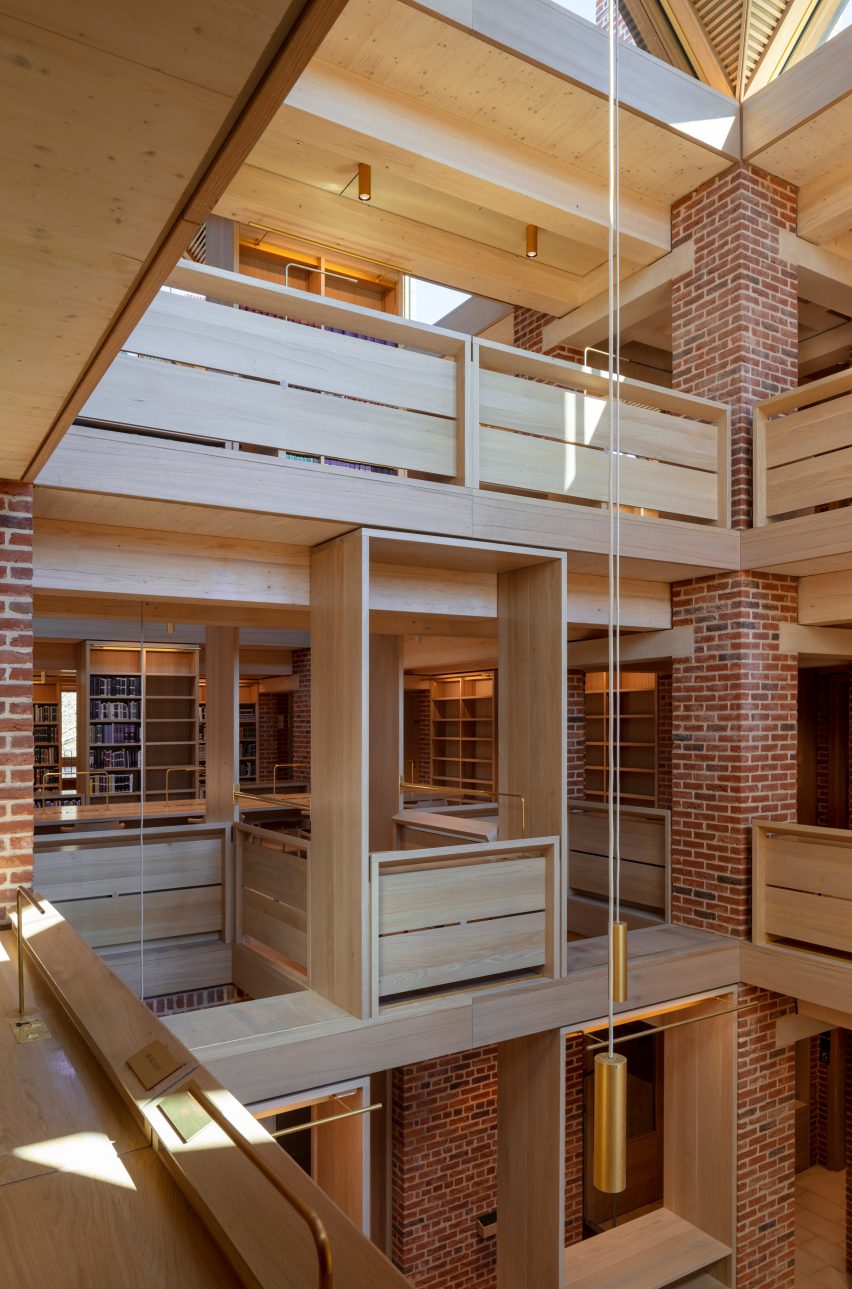 Interior of New Library, Magdalene College by Niall McLaughlin Architects