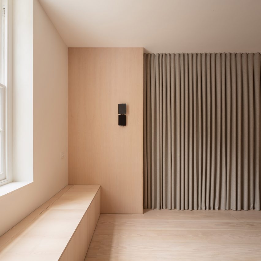 Red stone covers extension to London terrace by O’Sullivan Skoufoglou Architects