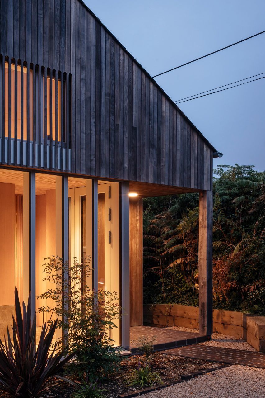 Exterior of Clay Retreat in Hampshire by Pad Studio