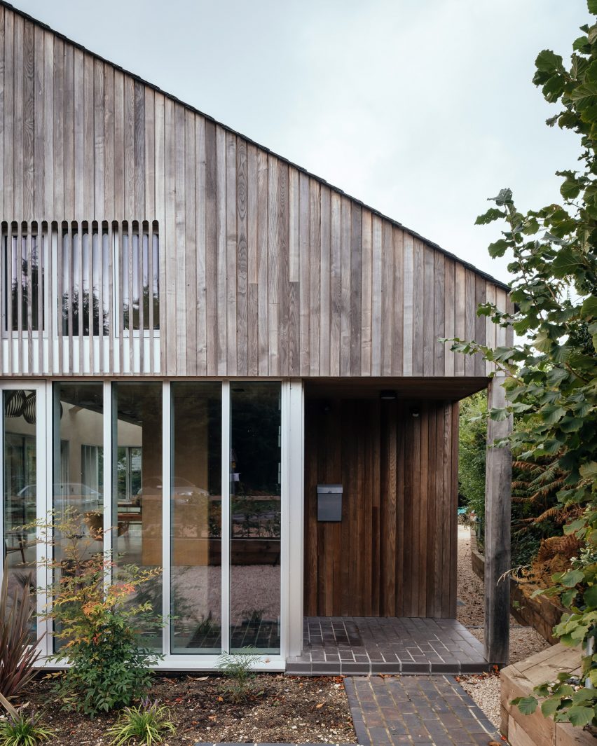 Exterior of Clay Retreat in Hampshire by Pad Studio