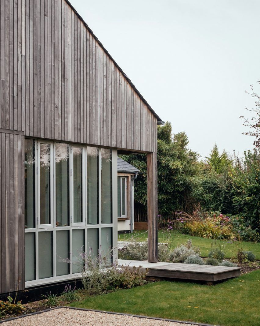 Exterior of Clay Retreat in Hampshire by Pad Studio