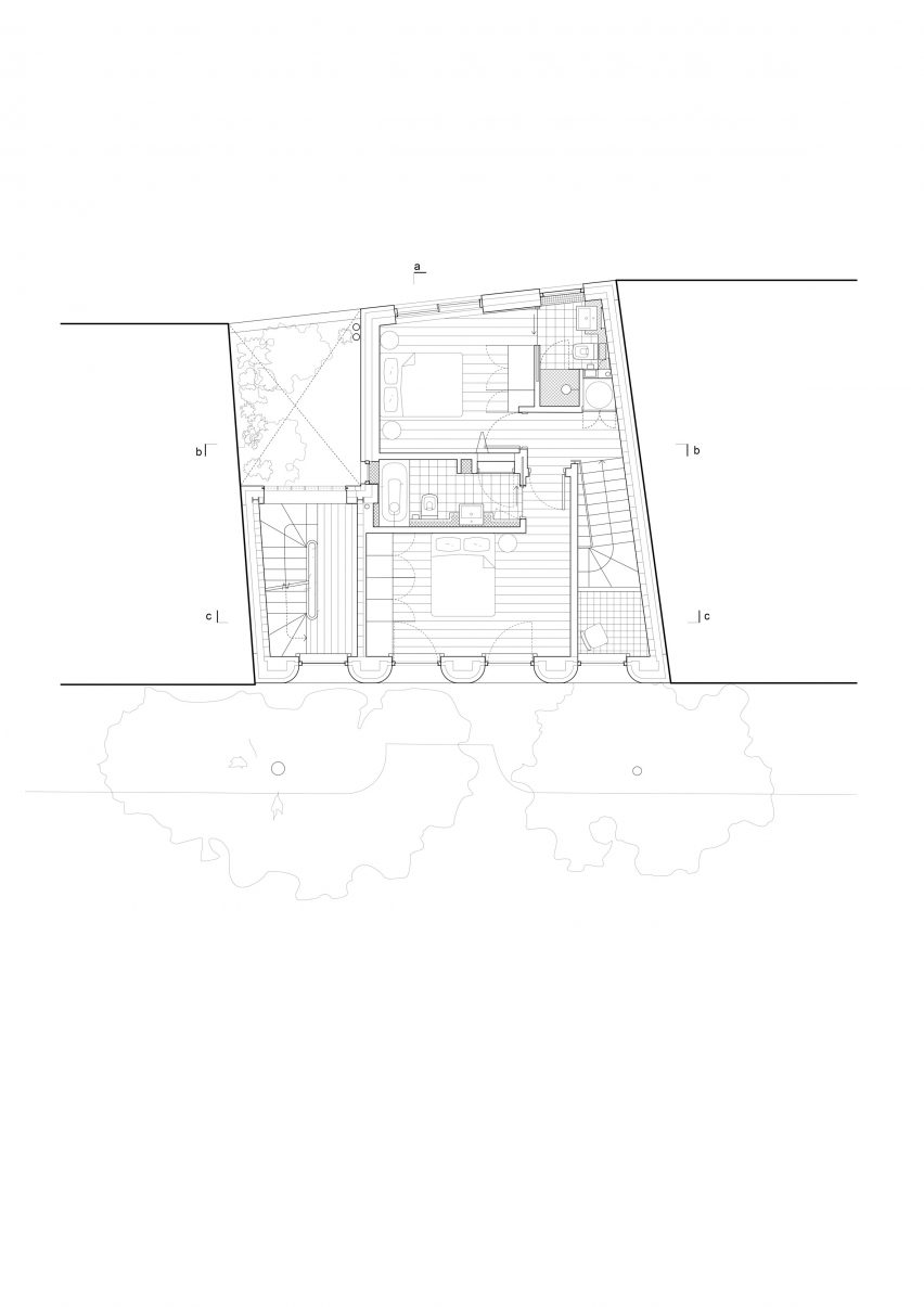 First floor plan of Hercules Street housing project by Parti