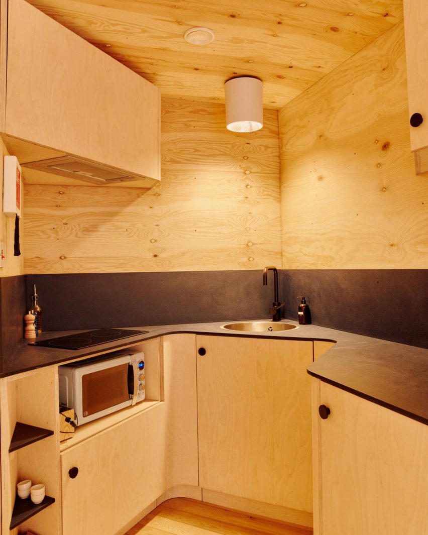 Sleeping pods at Watchet's East Quay arts centre