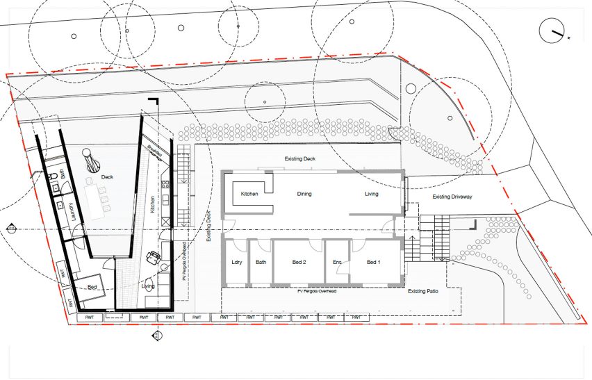 Floor plan of Pepper Tree Passive House by Alexander Symes