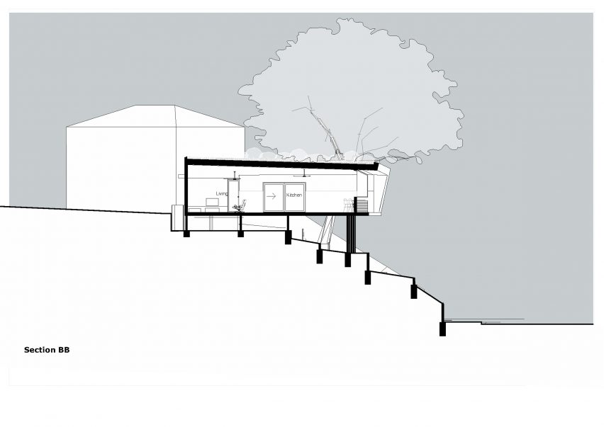 Section of Pepper Tree Passive House by Alexander Symes