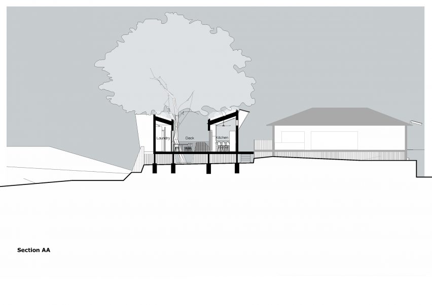 Section of Pepper Tree Passive House by Alexander Symes