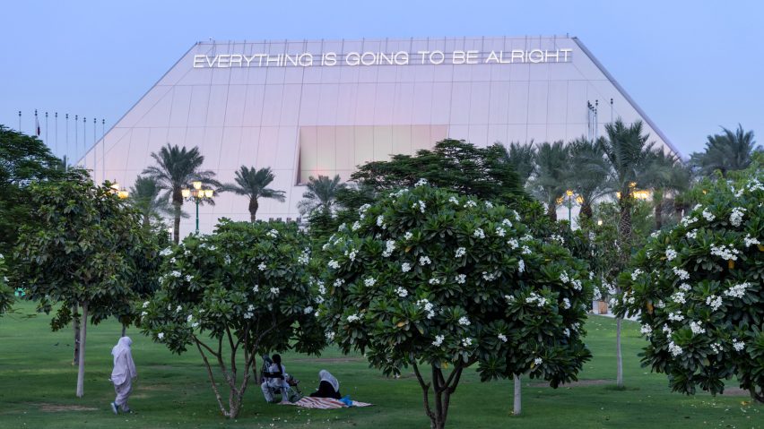 Martin Creed's 1361 installation in Qatar