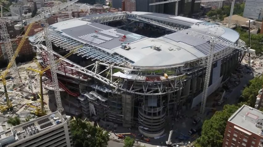 Real Madrid's Santiago Bernabéu stadium is being renovated