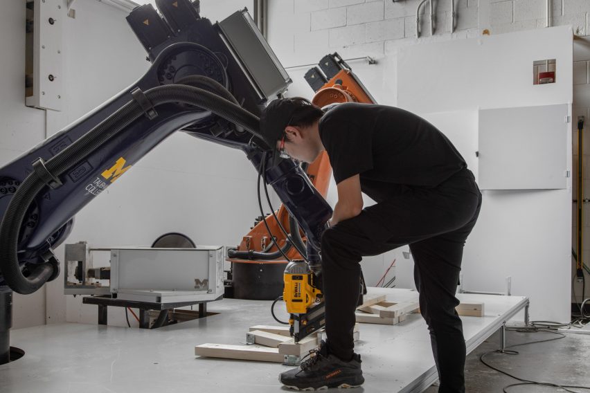 Robot and human working together