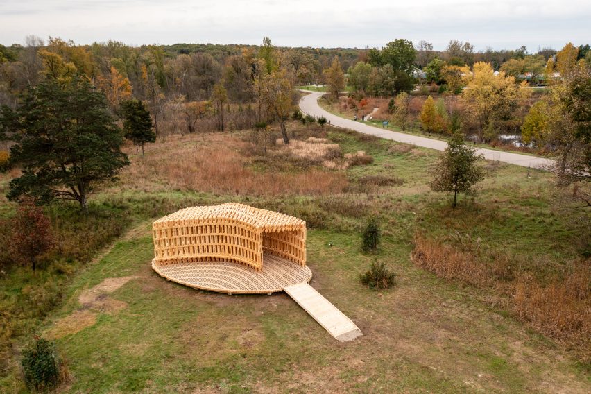 Robotically Fabricated Structure in park