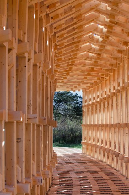 Inside Aerial view of Robotically Fabricated Structure
