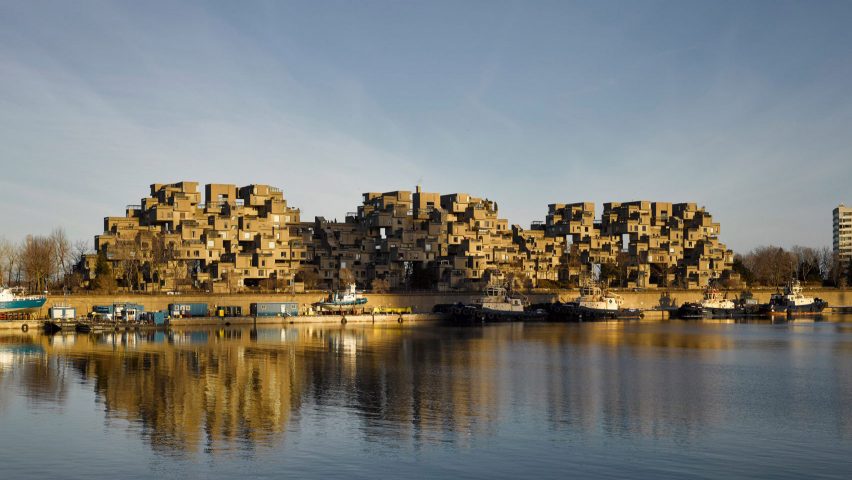 Habitat 67 from across the Saint Lawrence River