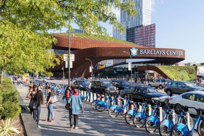 Barclays Center with people