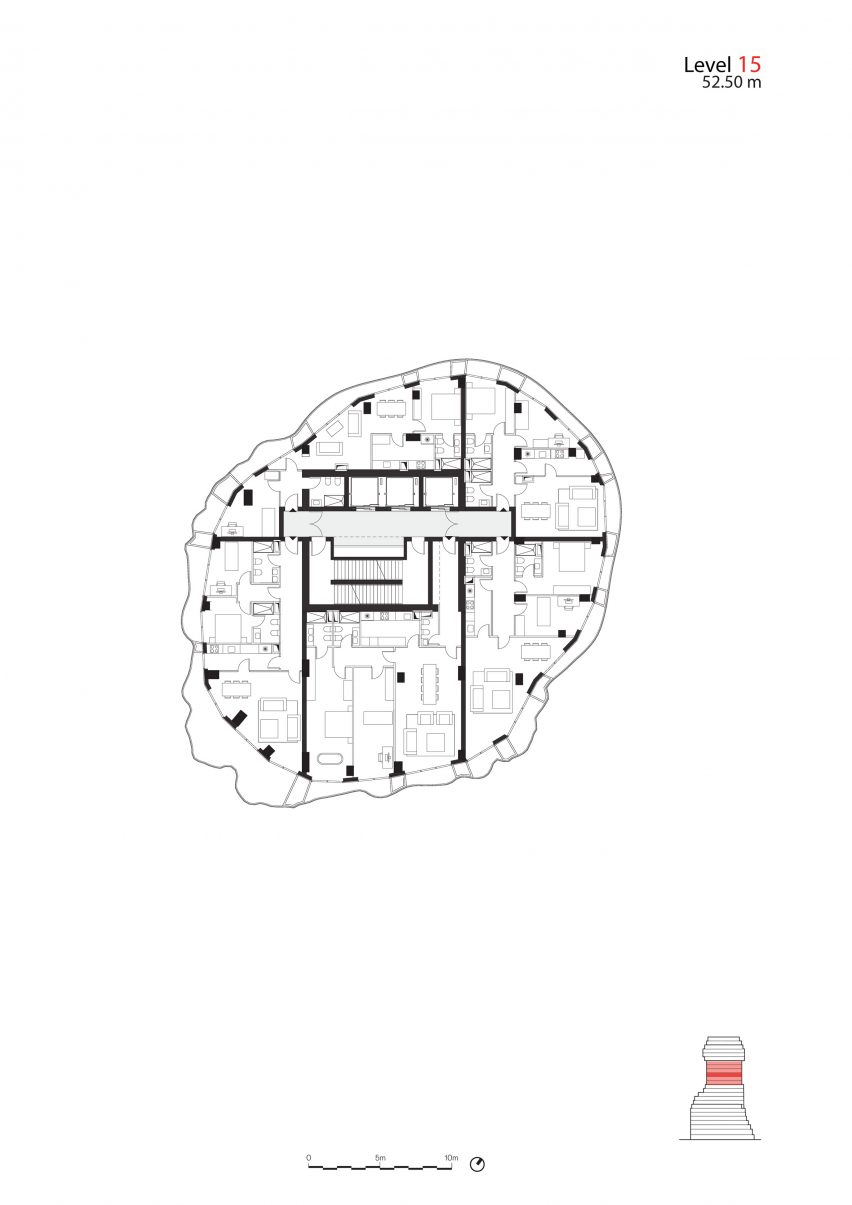 Example floor plan of Skanderbeg Building by MVRDV