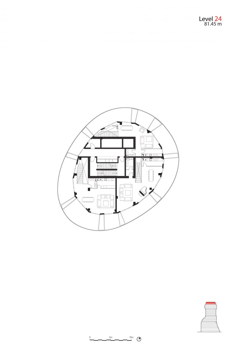 Example floor plan of Skanderbeg Building by MVRDV