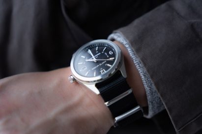 Solution-01 watch with black nylon strap