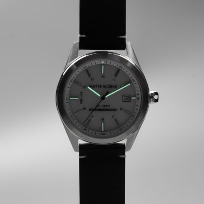 Luminous hands of Solution-01 watch