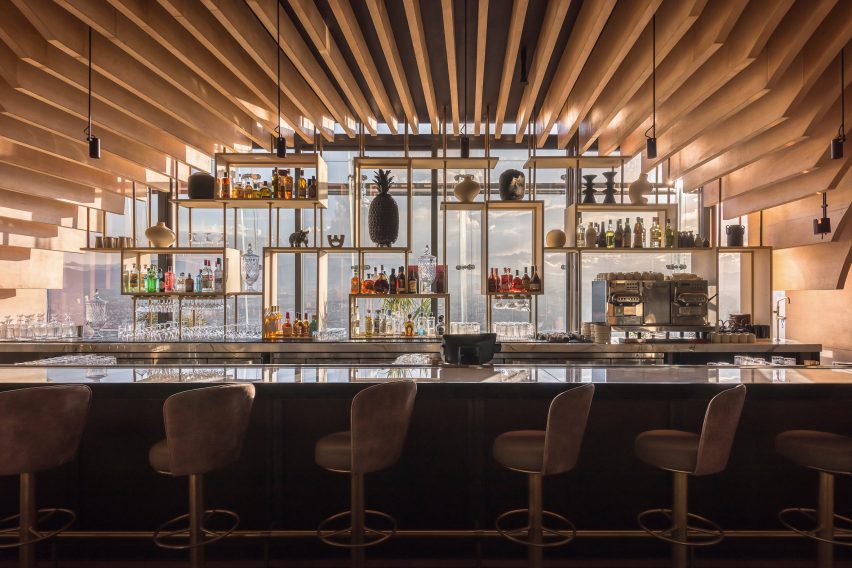 Sordo Madaleno Arquitectos creates courtyard restaurant at the top of a skyscraper