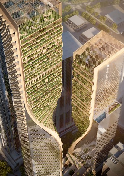 Render of STH BNK skyscrapers