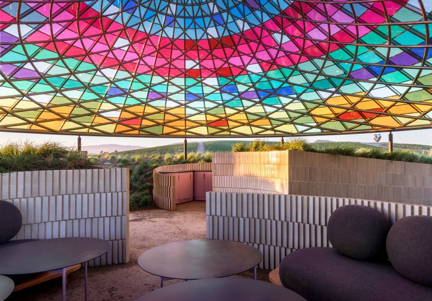 Studio Other Spaces places concentric glass pavilion informed by nature at Californian winery