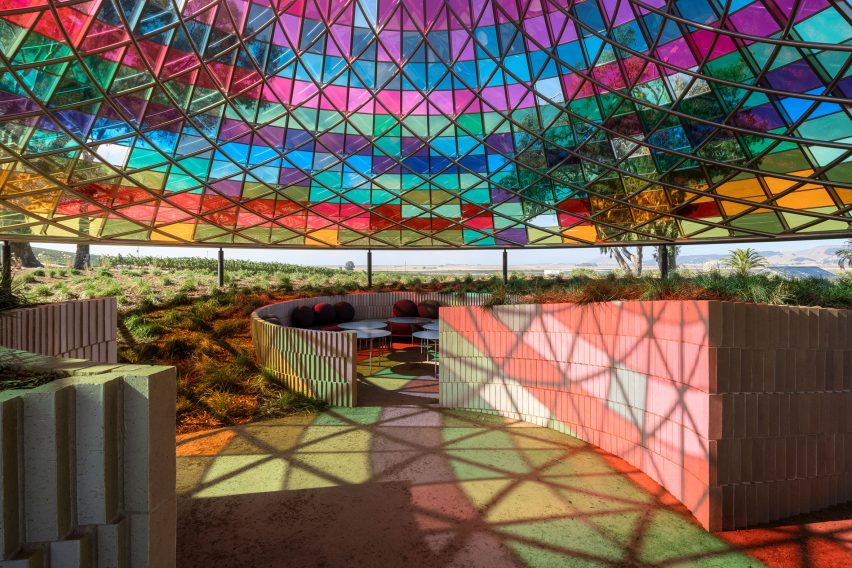 Studio Other Spaces places concentric glass pavilion informed by nature at Californian winery