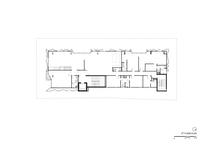 Fifth floor plan of Suanphlu Office by IDIN Architects