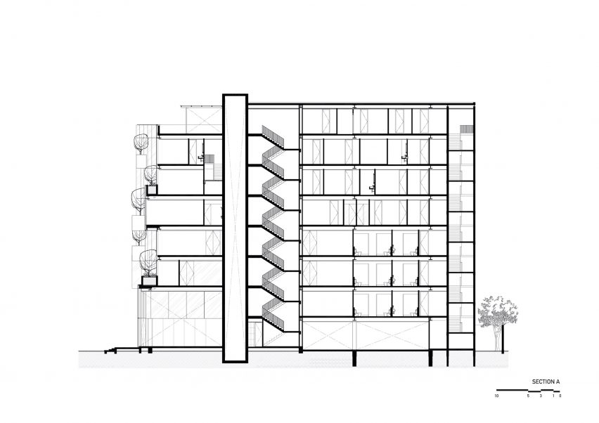 Section of Suanphlu Office by IDIN Architects