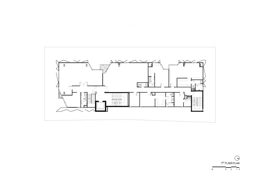 Seventh floor plan of Suanphlu Office by IDIN Architects