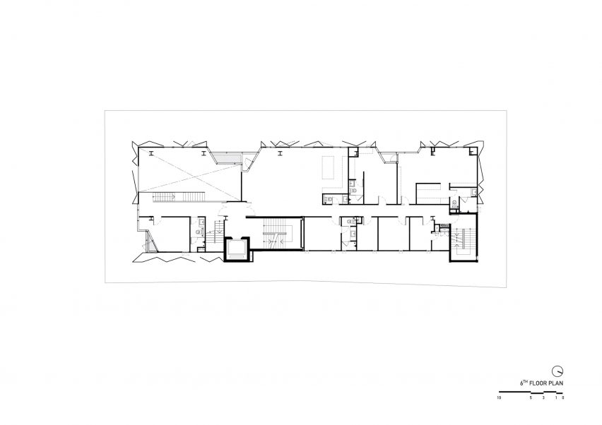 Sixth floor plan of Suanphlu Office by IDIN Architects