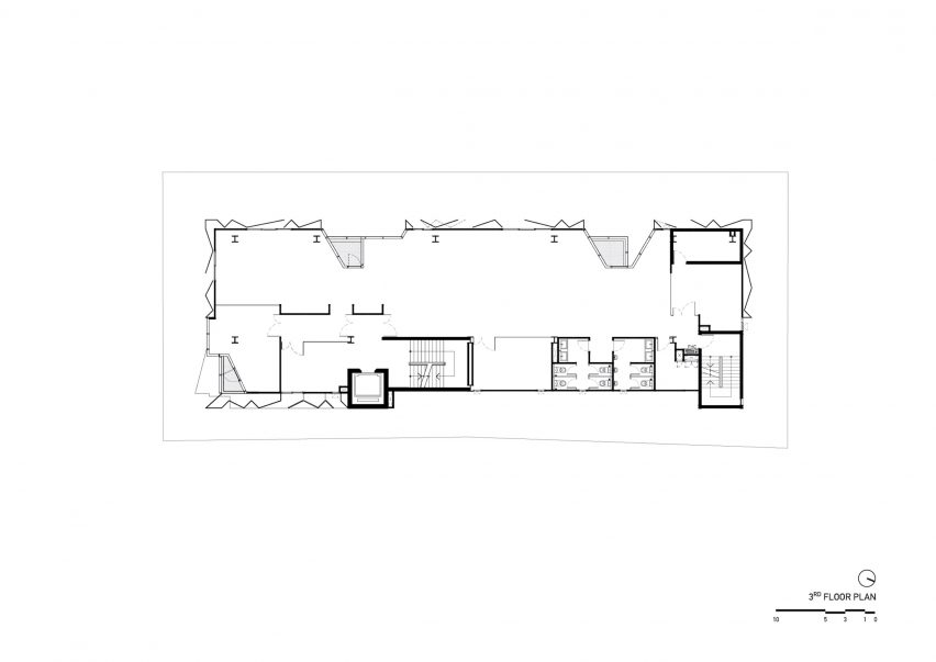 Third floor plan of Suanphlu Office by IDIN Architects