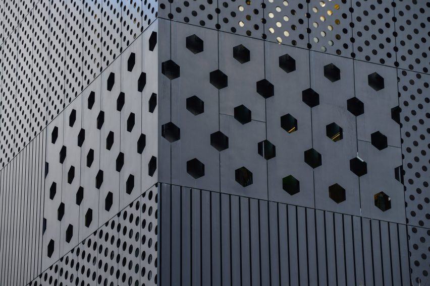 Exterior of the Taipei Performing Arts Center by OMA in Taiwan