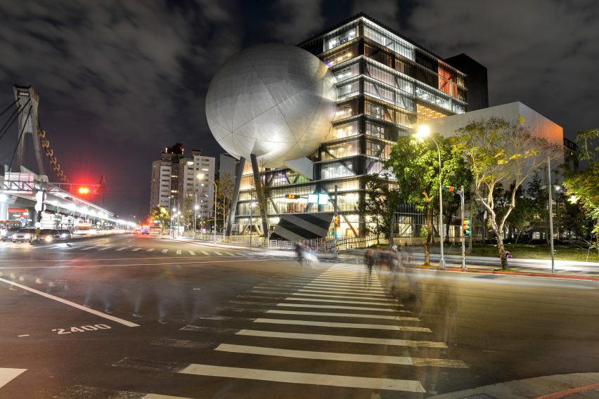 Exterior of the Taipei Performing Arts Center by OMA in Taiwan