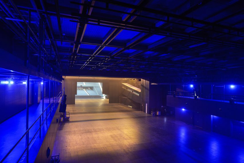 Interior of the Taipei Performing Arts Center by OMA in Taiwan